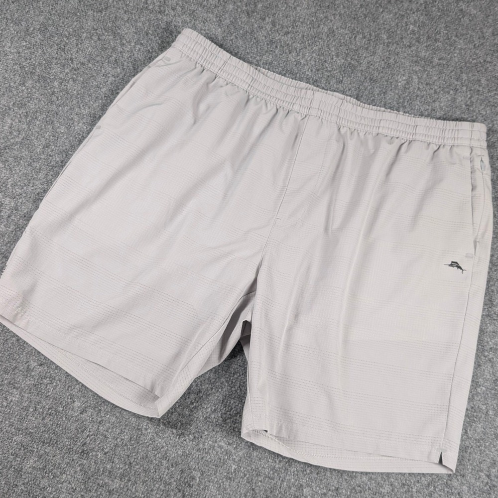 Tommy‎ Bahama Huntington Bay E-Waist Hybrid Shorts Mens XXL Gray Mesh Lined